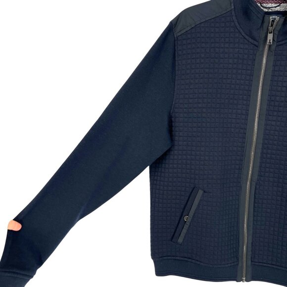 Ted Baker London Whooty Fleece Jacket Full Zip Quilted Navy Blue Size 2X XXL - Picture 4 of 14
